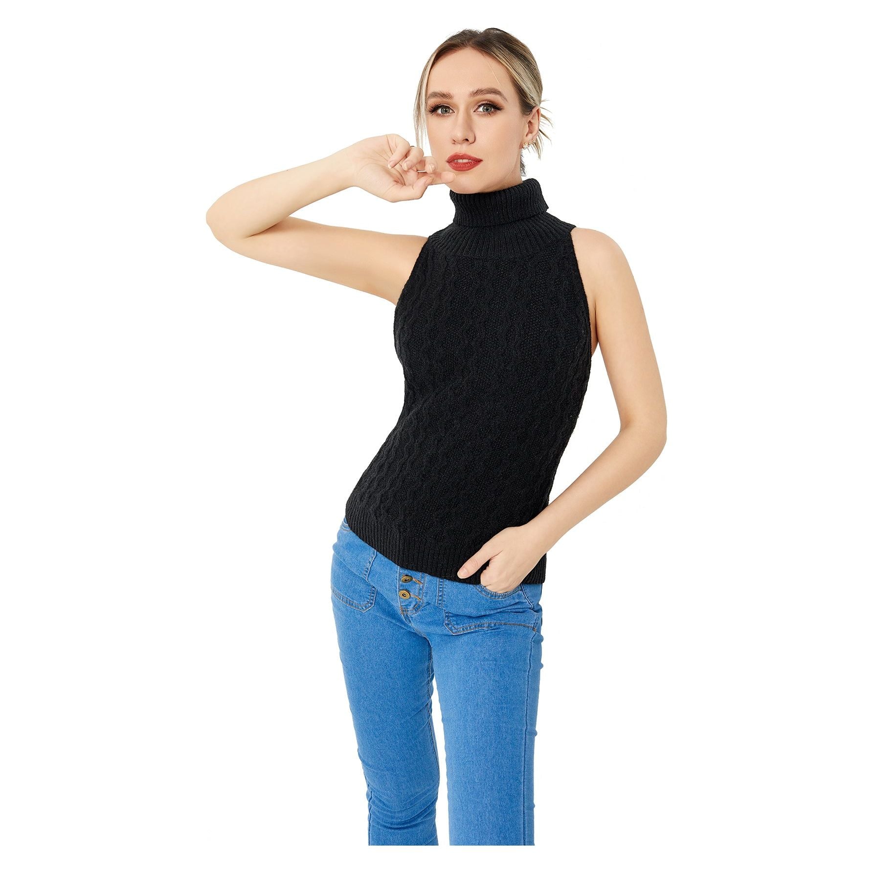 Buy Online Premimum Quality, Trendy and Highly Comfortable Stretch Casual Turtleneck Sweater - FEYONAS