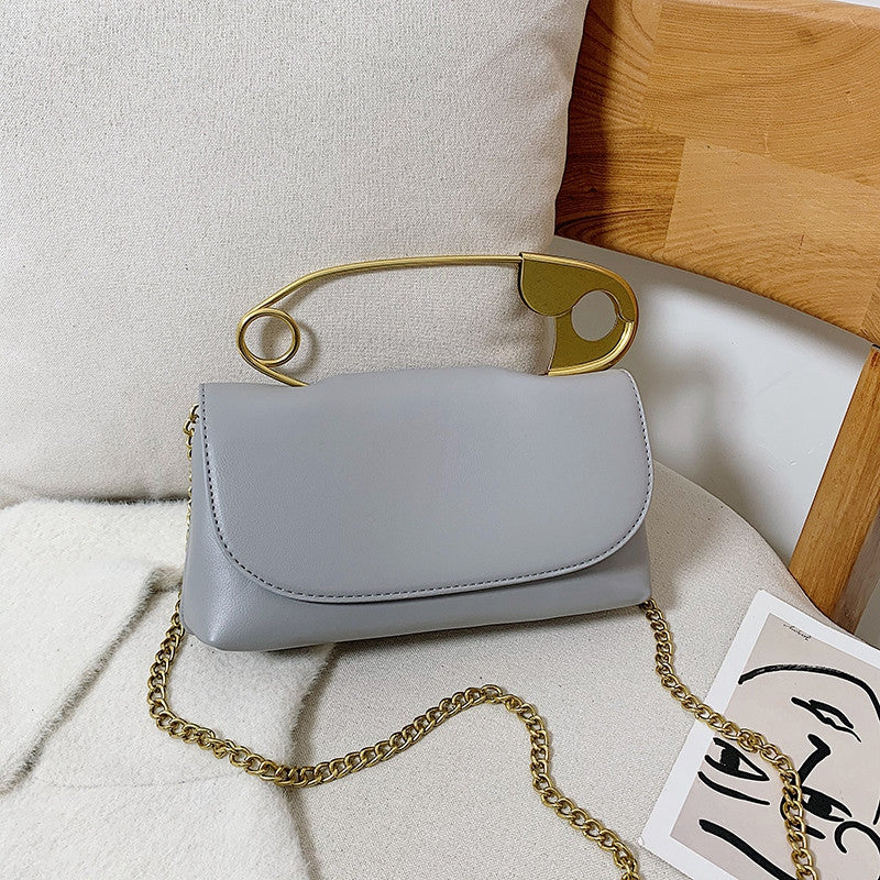 Buy Online Premimum Quality, Trendy and Highly Comfortable Personality Fashion Pin Top Handle Purse Leather Women Handbag - FEYONAS