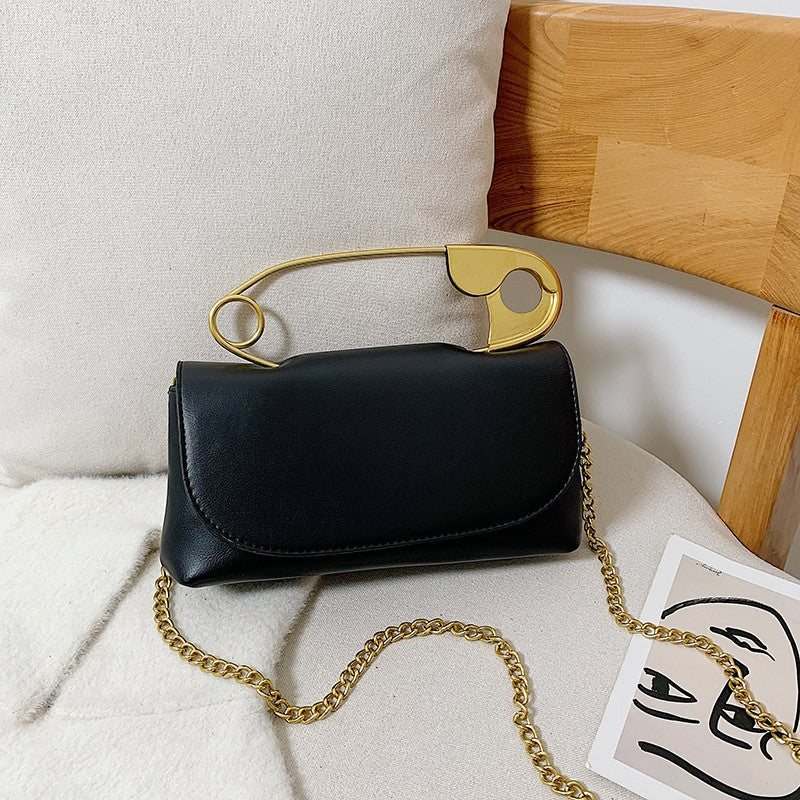 Buy Online Premimum Quality, Trendy and Highly Comfortable Personality Fashion Pin Top Handle Purse Leather Women Handbag - FEYONAS