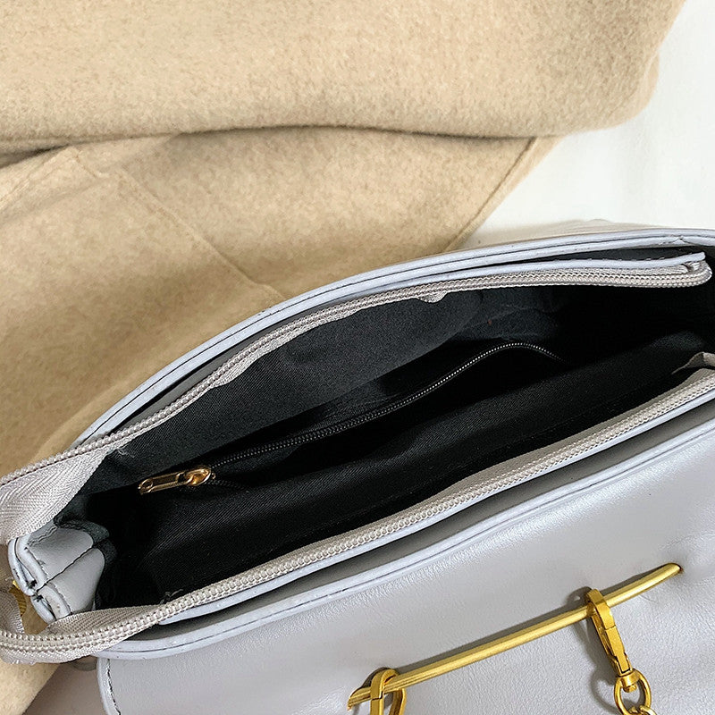 Buy Online Premimum Quality, Trendy and Highly Comfortable Personality Fashion Pin Top Handle Purse Leather Women Handbag - FEYONAS