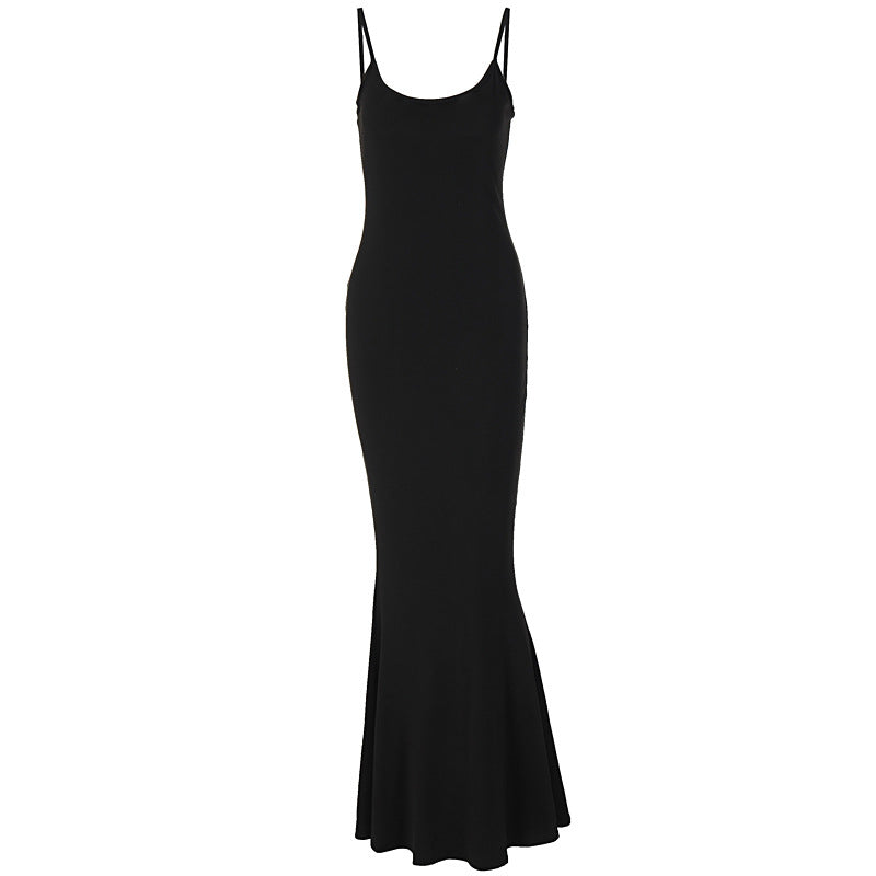 Buy Online Premimum Quality, Trendy and Highly Comfortable Spaghetti Strap Long Dress Women Bodycon - FEYONAS