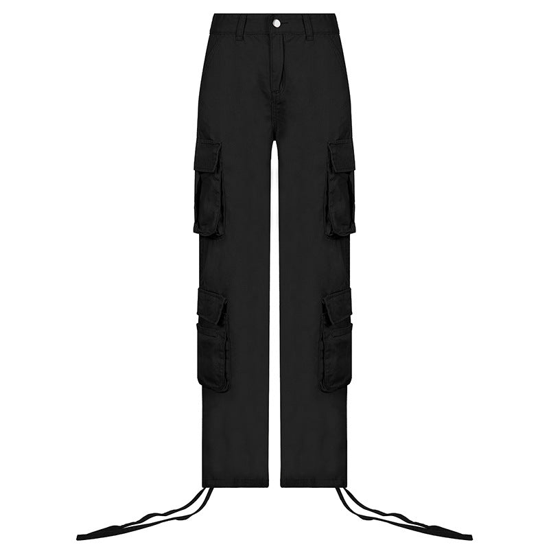 Buy Online Premimum Quality, Trendy and Highly Comfortable Autumn And Winter Hip Hop Style Low Waist Tooling Denim Pants Casual Pants - FEYONAS
