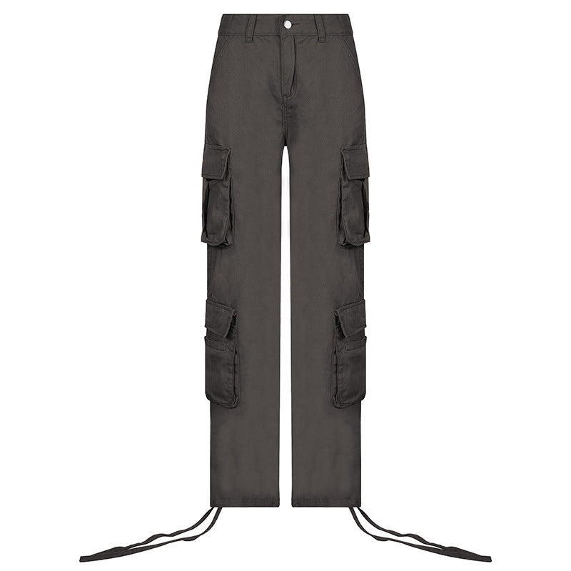 Buy Online Premimum Quality, Trendy and Highly Comfortable Autumn And Winter Hip Hop Style Low Waist Tooling Denim Pants Casual Pants - FEYONAS