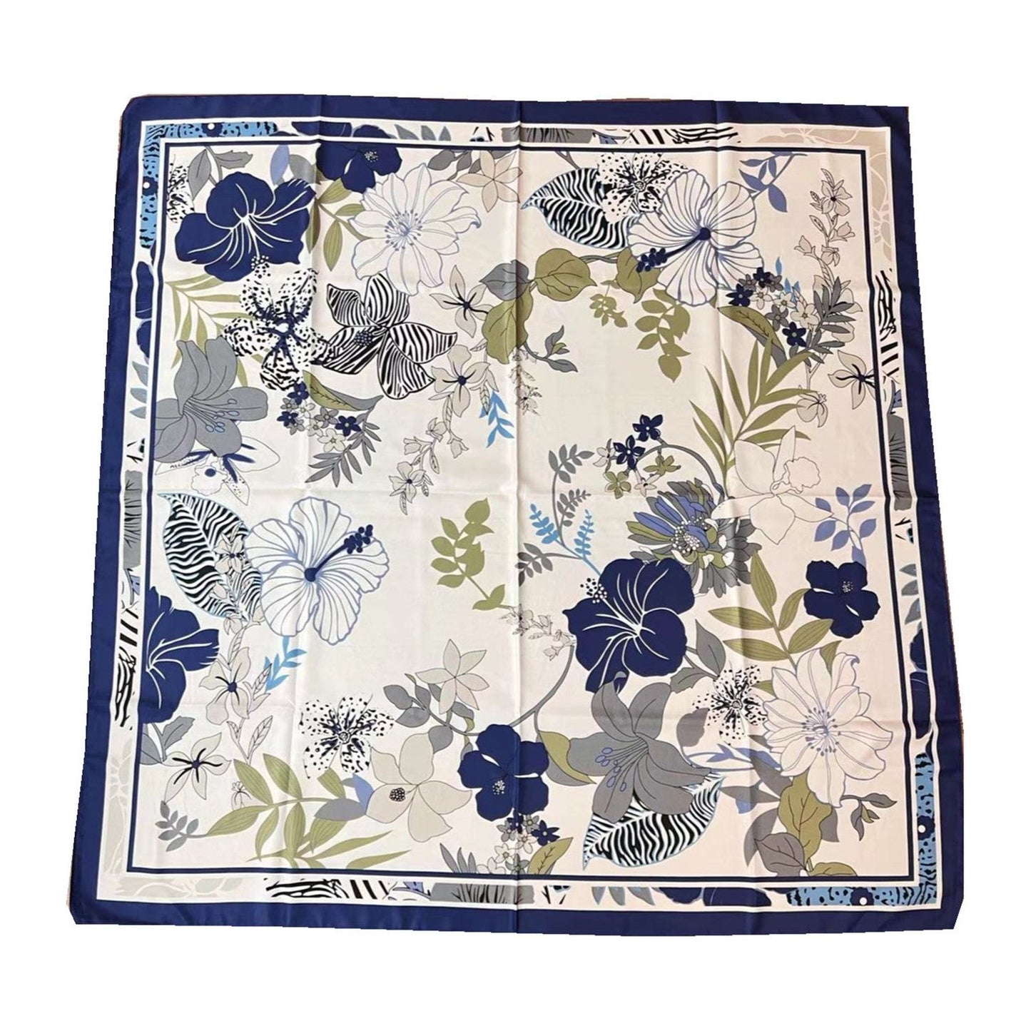 Luxury Floral Print Silk Scarf