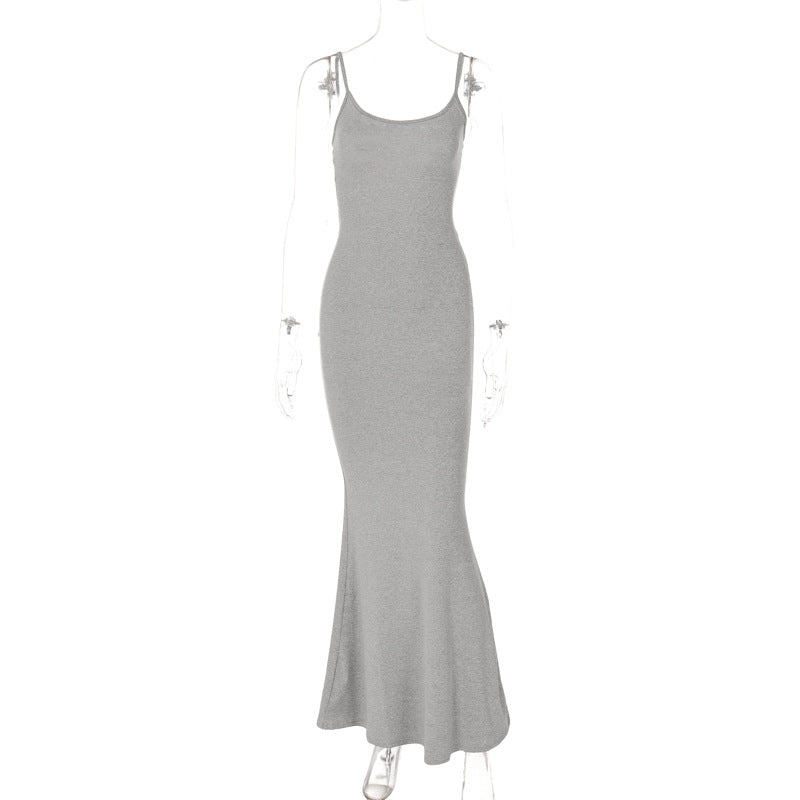 Buy Online Premimum Quality, Trendy and Highly Comfortable Spaghetti Strap Long Dress Women Bodycon - FEYONAS