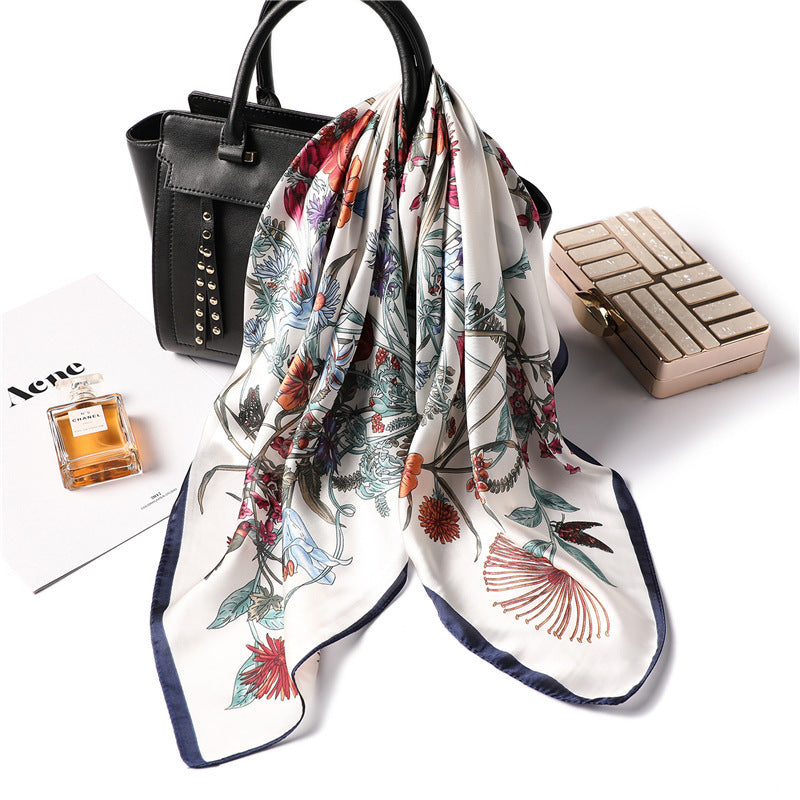 square printed silk scarf