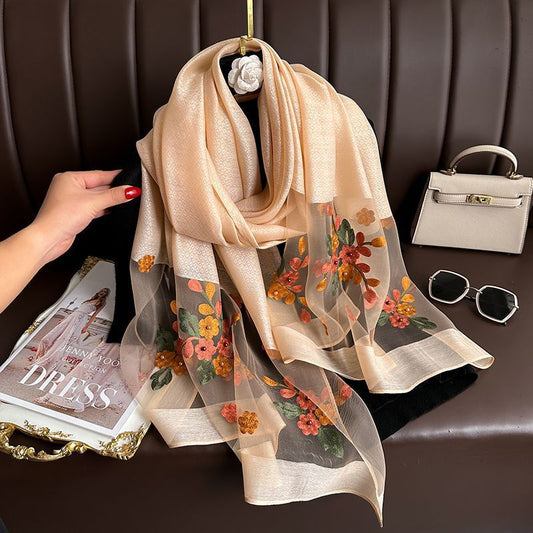 Elegant All-match Embroidered Summer Scarf