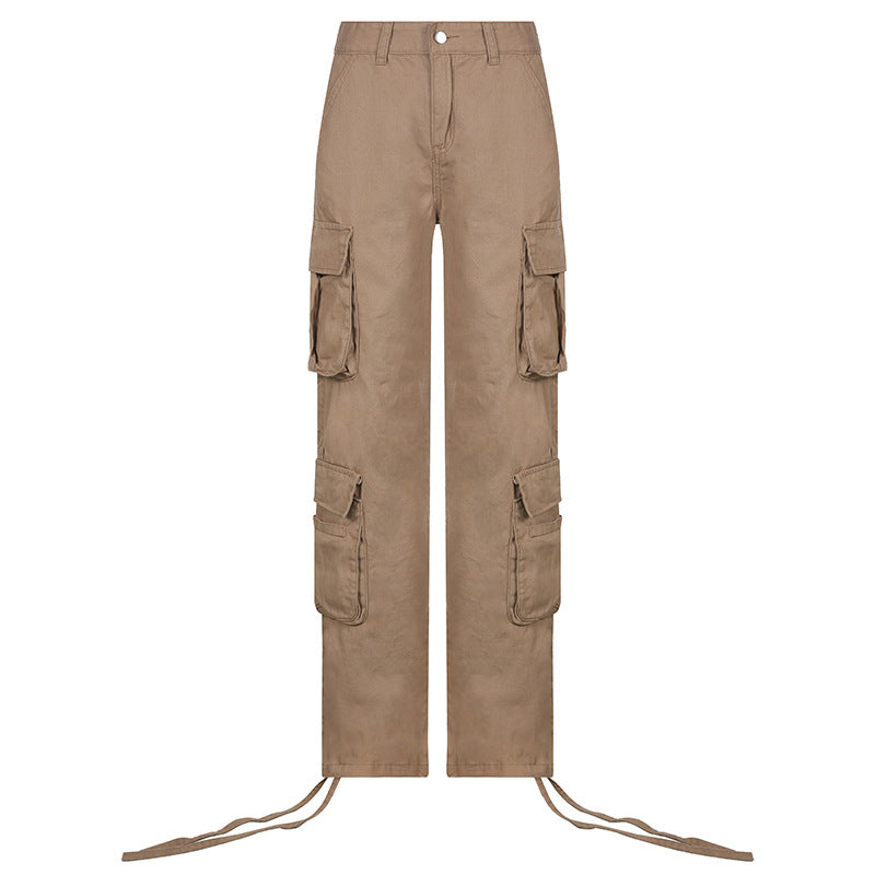 Buy Online Premimum Quality, Trendy and Highly Comfortable Autumn And Winter Hip Hop Style Low Waist Tooling Denim Pants Casual Pants - FEYONAS