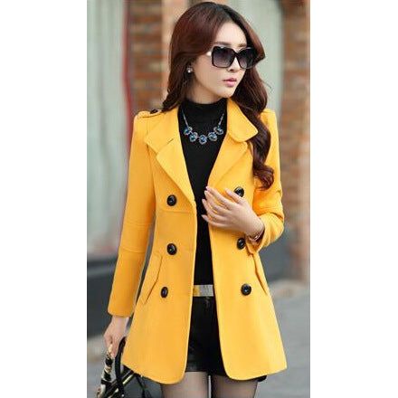 Ladies Autumn Casual Woolen Coat