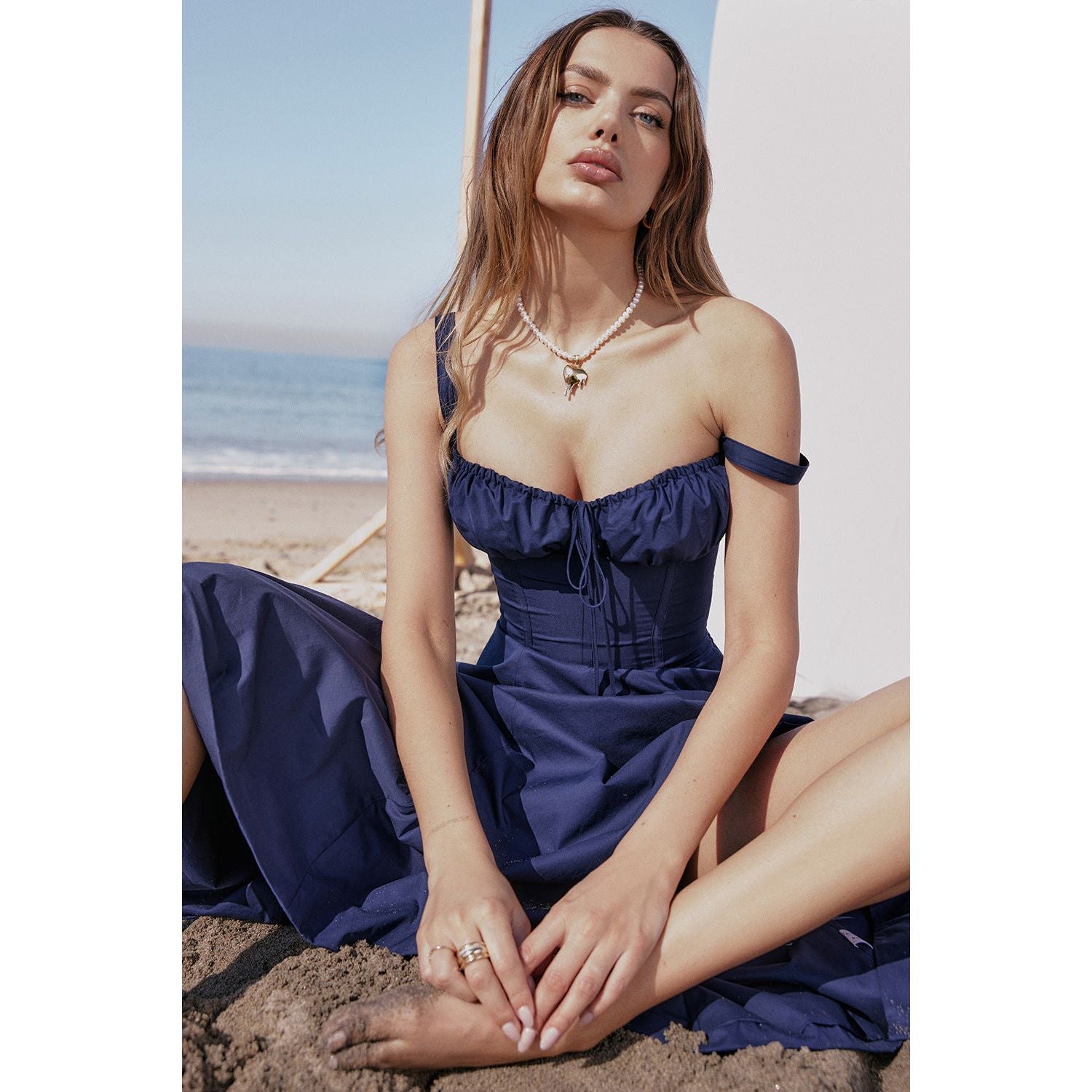 Buy Online Premimum Quality, Trendy and Highly Comfortable Fashion Suspender Dress For Women High Split Party Sexy Dress Summer - FEYONAS