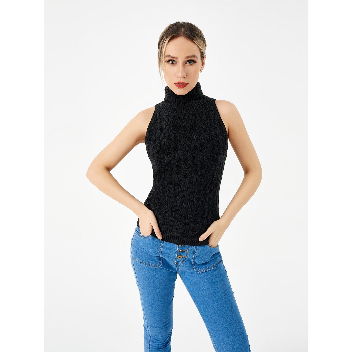 Buy Online Premimum Quality, Trendy and Highly Comfortable Stretch Casual Turtleneck Sweater - FEYONAS