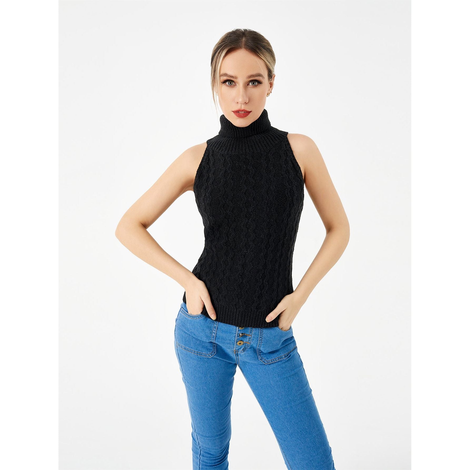 Buy Online Premimum Quality, Trendy and Highly Comfortable Stretch Casual Turtleneck Sweater - FEYONAS
