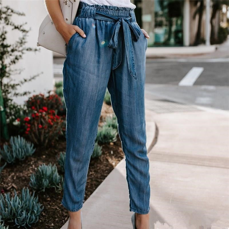 Buy Online Premimum Quality, Trendy and Highly Comfortable High Waist Loose Pants Jeans For Women - FEYONAS