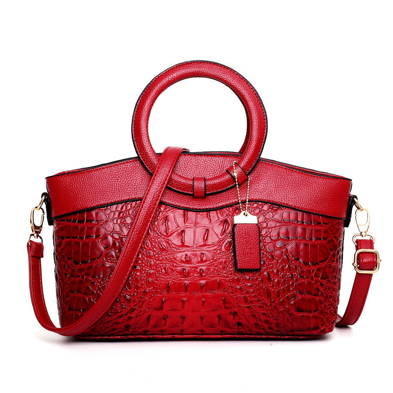 Buy Online Premimum Quality, Trendy and Highly Comfortable Designer Crocodile Woman Leather Bag - FEYONAS