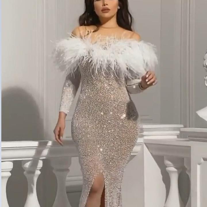 Buy Online Premimum Quality, Trendy and Highly Comfortable Ladies Sexy Party Evening Dress Fashion Dress - FEYONAS