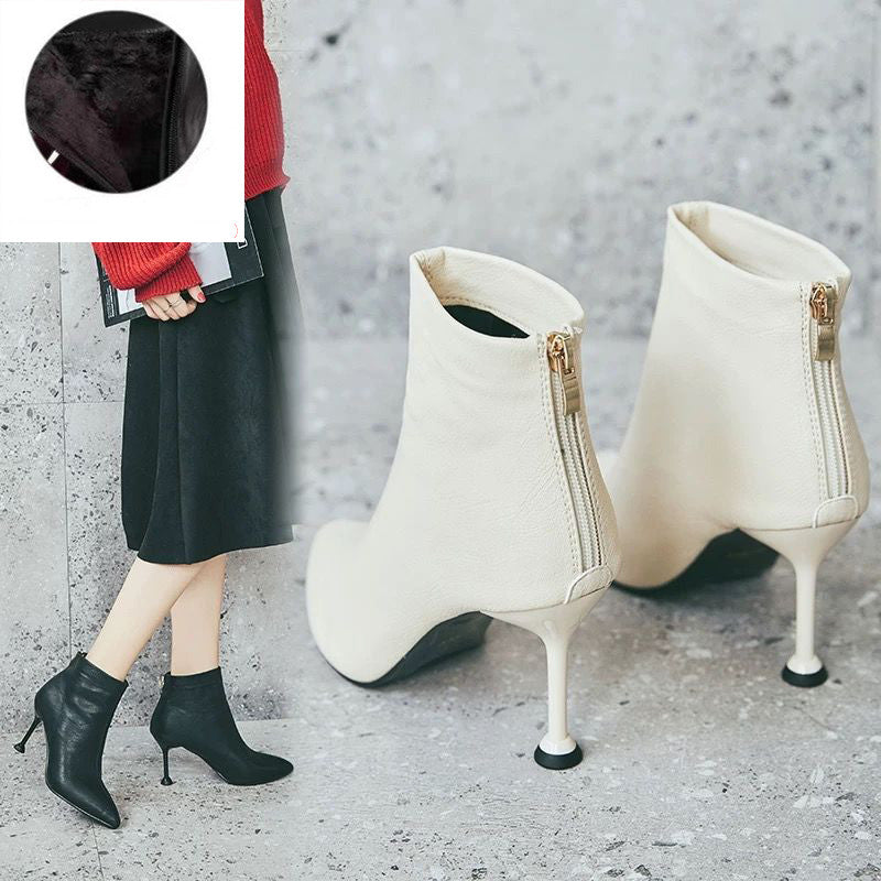 Buy Online Premimum Quality, Trendy and Highly Comfortable High Heels Women Winter Short Boots Stiletto - FEYONAS