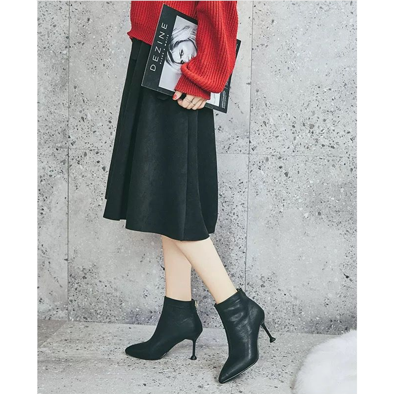 Buy Online Premimum Quality, Trendy and Highly Comfortable High Heels Women Winter Short Boots Stiletto - FEYONAS
