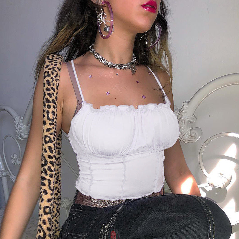 Buy Online Premimum Quality, Trendy and Highly Comfortable New Summer sexy slim short camisole - FEYONAS