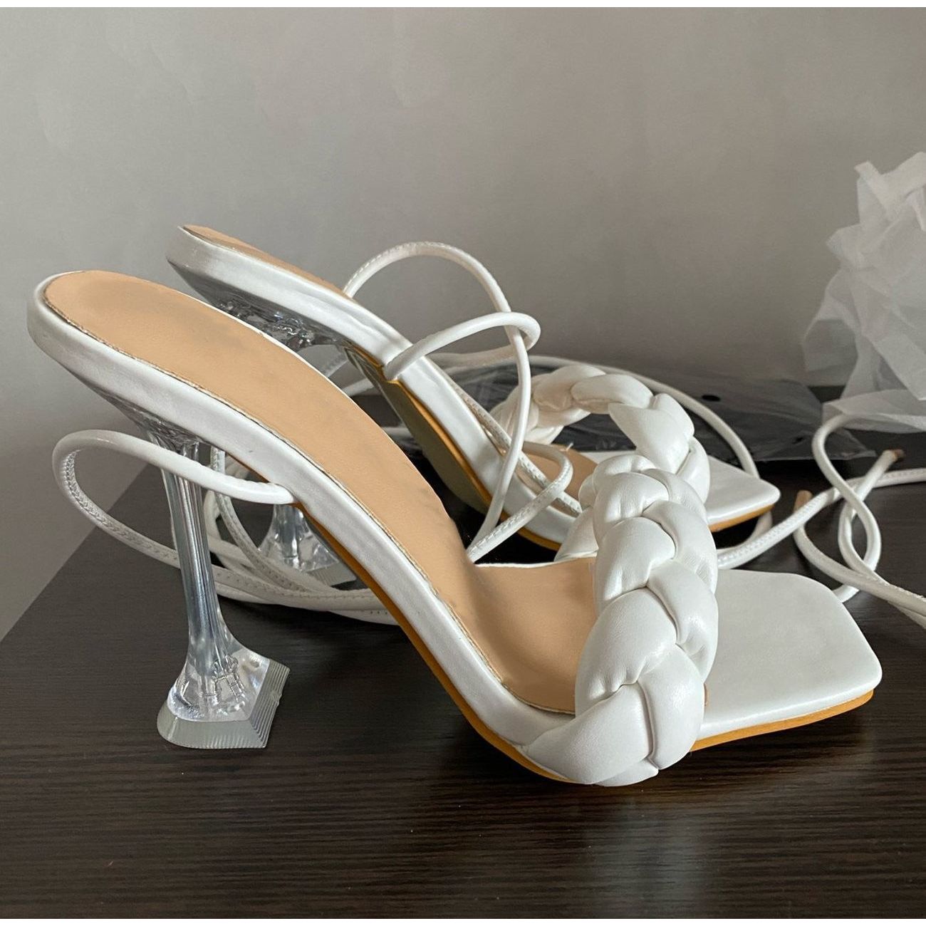 Buy Online Premimum Quality, Trendy and Highly Comfortable Square Toe Stiletto High Heel Shoes - FEYONAS