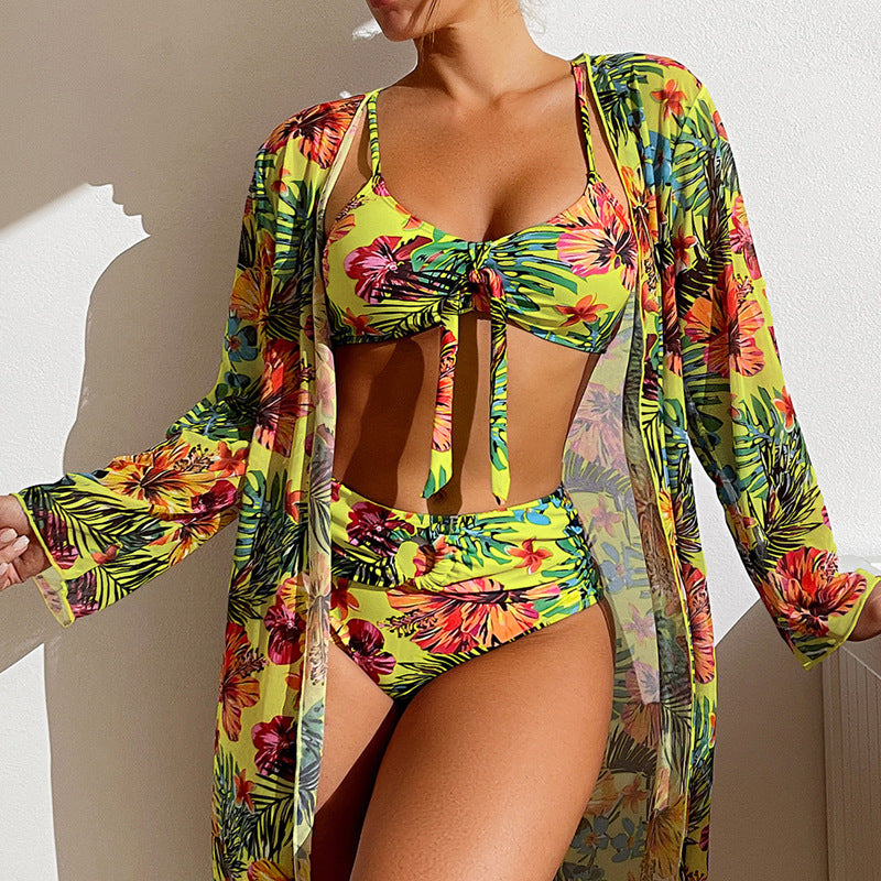 Buy Online Premimum Quality, Trendy and Highly Comfortable Swimwear Long Sleeved Blouse Three Piece Suit - FEYONAS