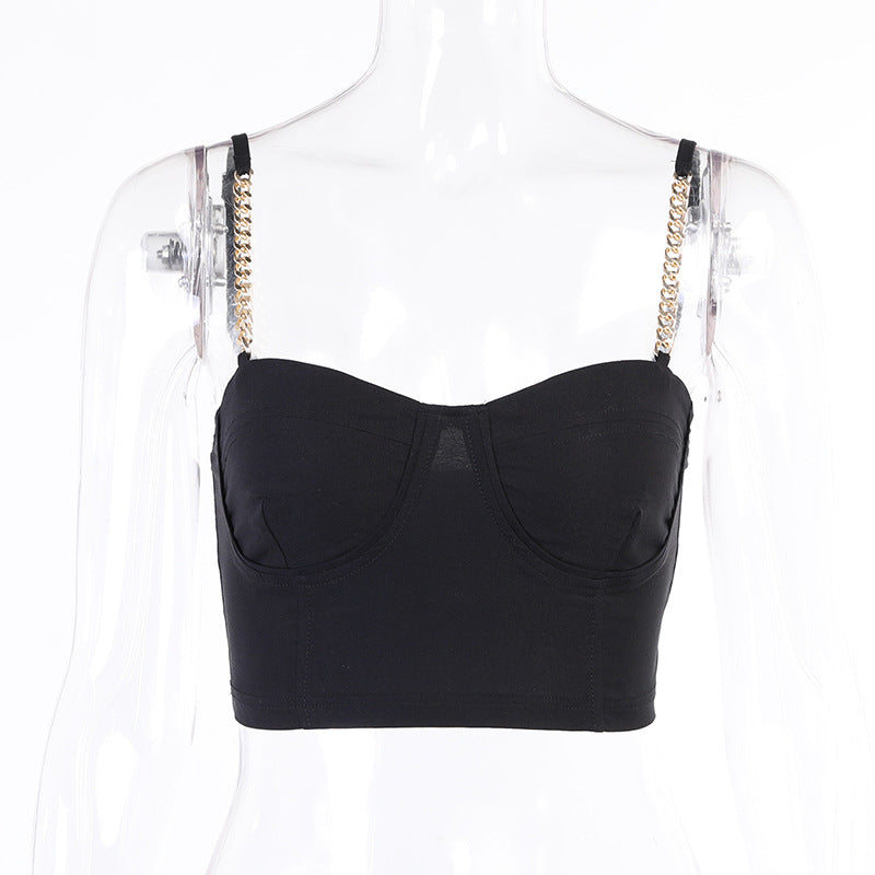 Buy Online Premimum Quality, Trendy and Highly Comfortable Fashion Slim Sexy Chain Camisole Top - FEYONAS