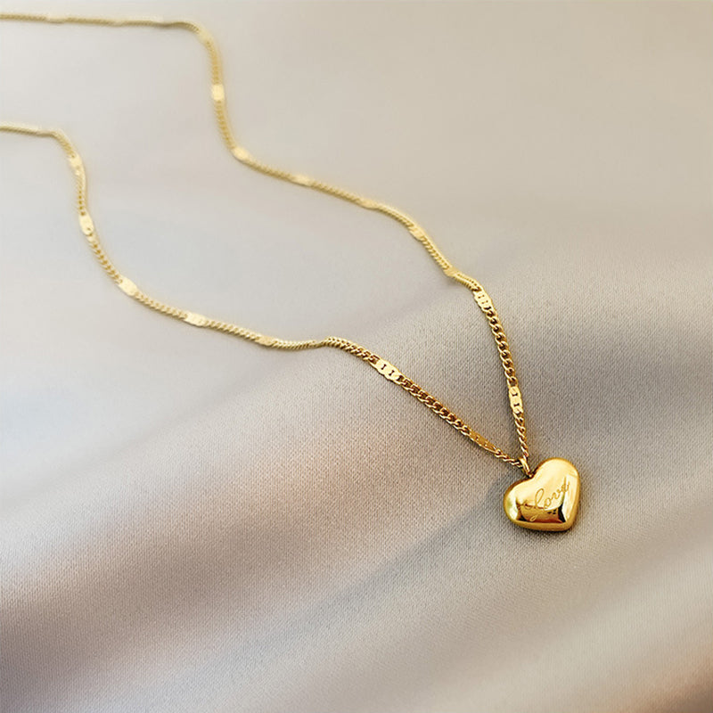 Buy Online Premimum Quality, Trendy and Highly Comfortable Light Luxury Necklace Peach Heart Jewelry - FEYONAS