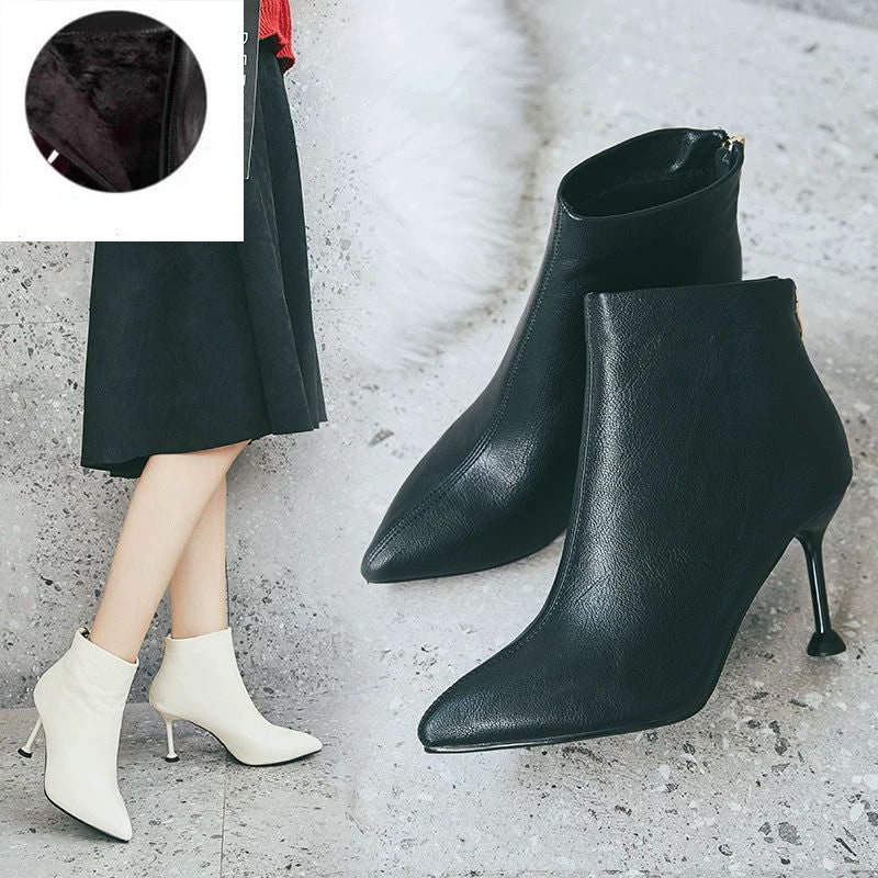 Buy Online Premimum Quality, Trendy and Highly Comfortable High Heels Women Winter Short Boots Stiletto - FEYONAS