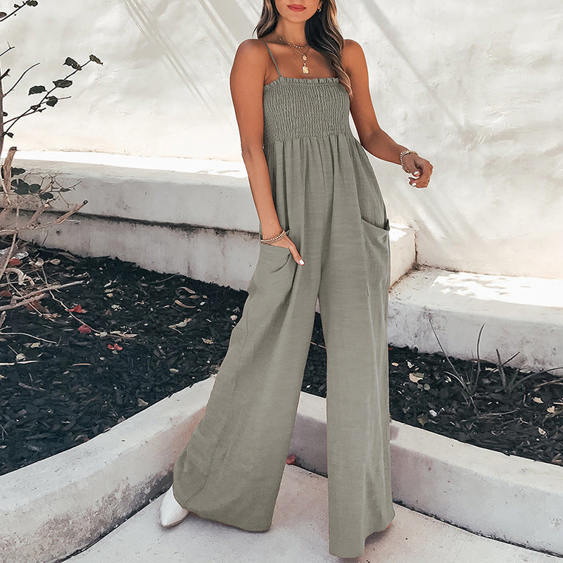 Buy Online Premimum Quality, Trendy and Highly Comfortable Women's Casual Fashion Solid Color Jumpsuit - FEYONAS