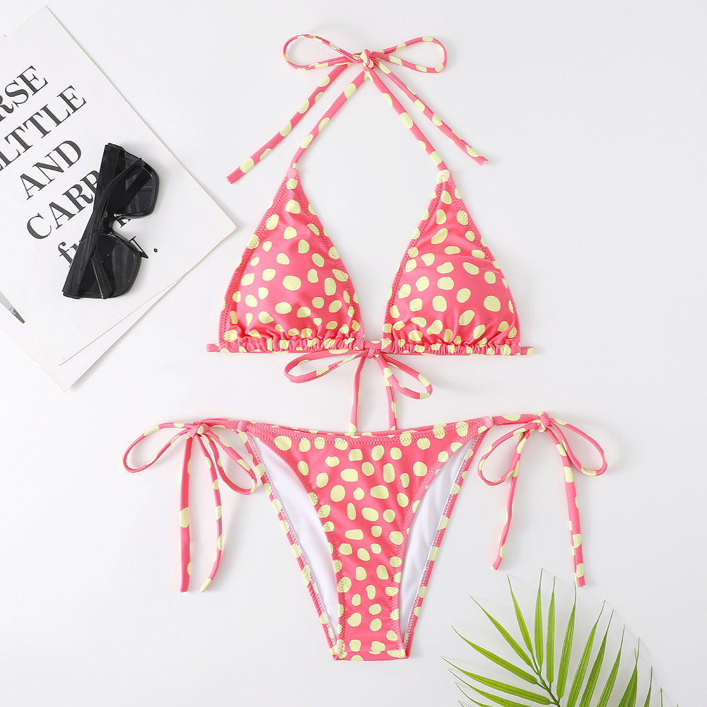 Buy Online Premimum Quality, Trendy and Highly Comfortable Cute Multicolor Printed Split Swimsuit Bikini - FEYONAS