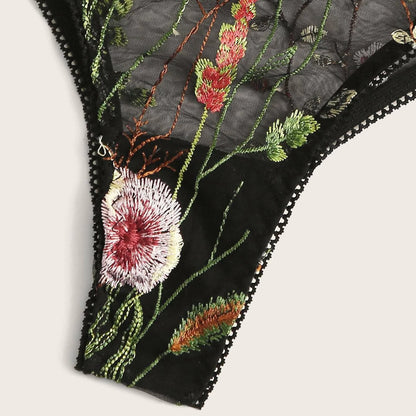 Lace embroidered panty