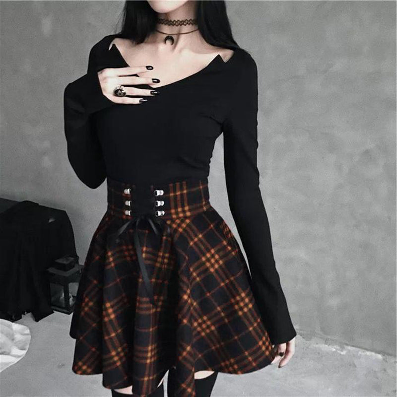 Buy Online Premimum Quality, Trendy and Highly Comfortable Irregular plaid skirt - FEYONAS