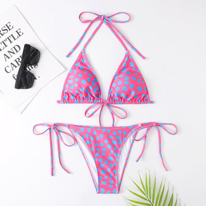 Buy Online Premimum Quality, Trendy and Highly Comfortable Cute Multicolor Printed Split Swimsuit Bikini - FEYONAS