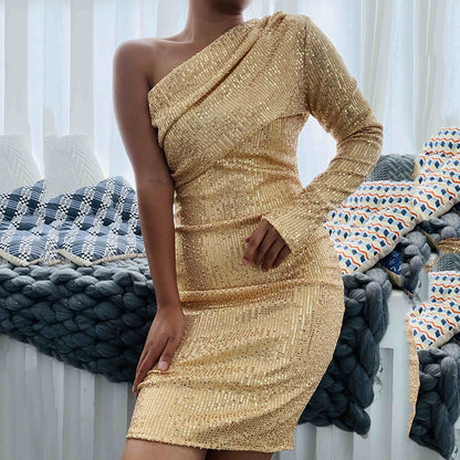 gold party dress for ladies
