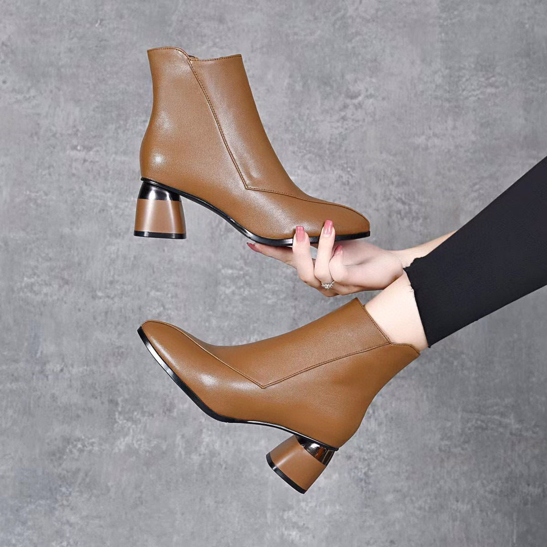 Chunky heel boots for ladies 