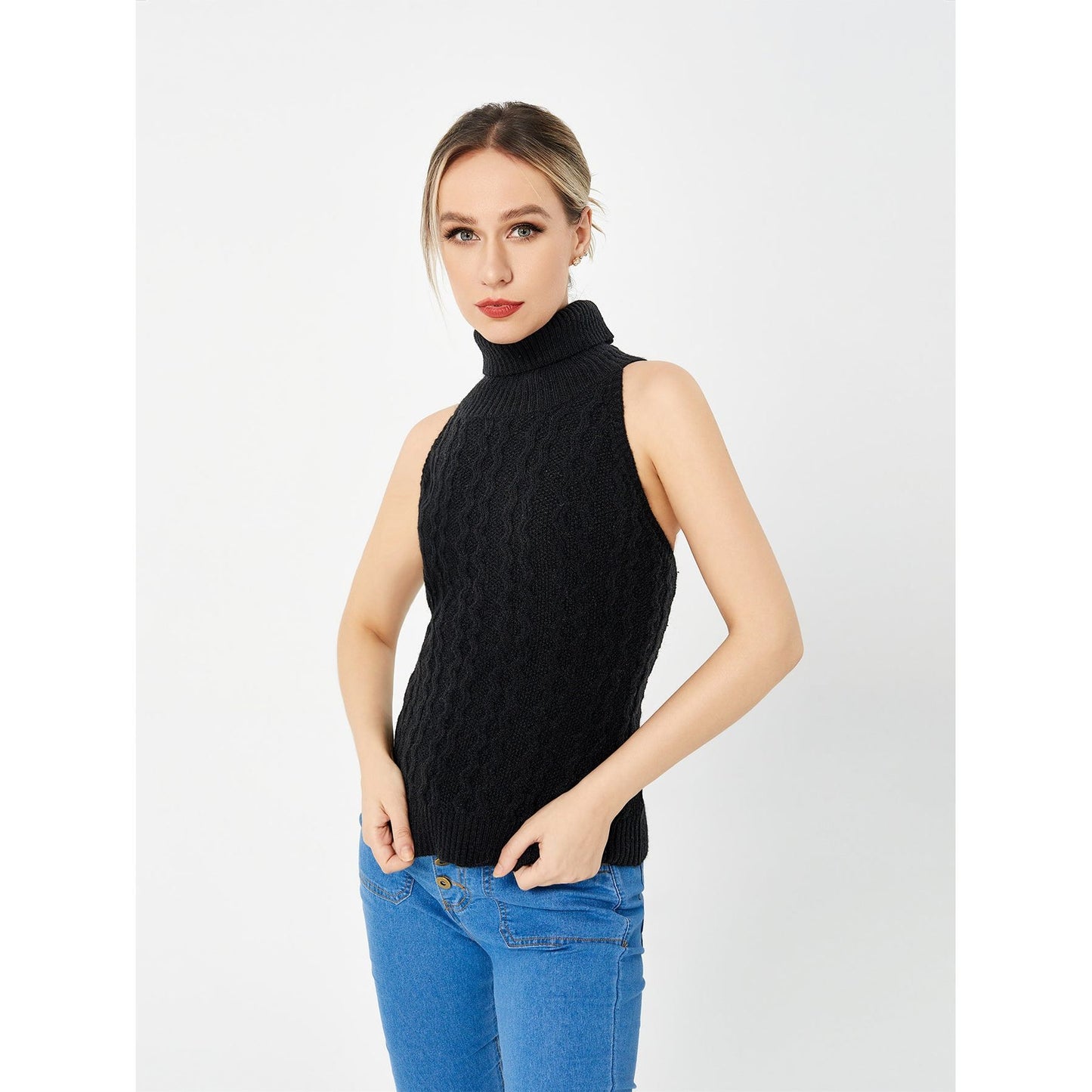 Buy Online Premimum Quality, Trendy and Highly Comfortable Stretch Casual Turtleneck Sweater - FEYONAS