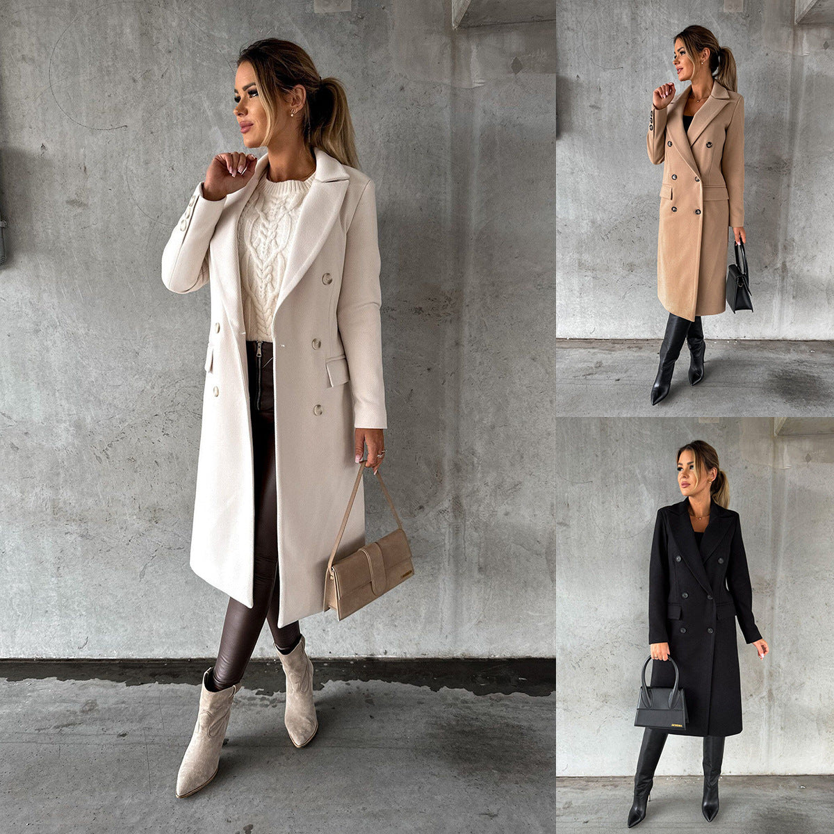 long wool winter coat for ladies