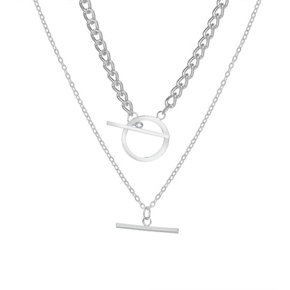 Buy Online Premimum Quality, Trendy and Highly Comfortable Necklace Double OT Chain Necklace - FEYONAS