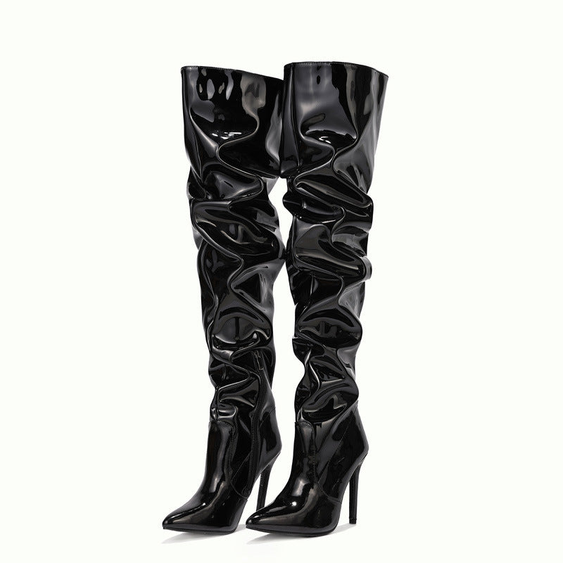 Buy Online Premimum Quality, Trendy and Highly Comfortable Knee High Long Boots Women Fashion Super High Heel Party Shoes - SAADI MART