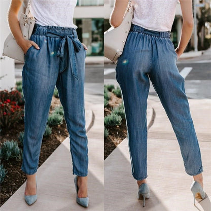 Buy Online Premimum Quality, Trendy and Highly Comfortable High Waist Loose Pants Jeans For Women - FEYONAS