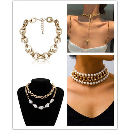 Buy Online Premimum Quality, Trendy and Highly Comfortable Pearl Necklace Personality Tassel - FEYONAS