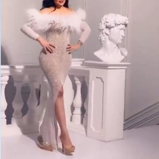 Buy Online Premimum Quality, Trendy and Highly Comfortable Ladies Sexy Party Evening Dress Fashion Dress - FEYONAS