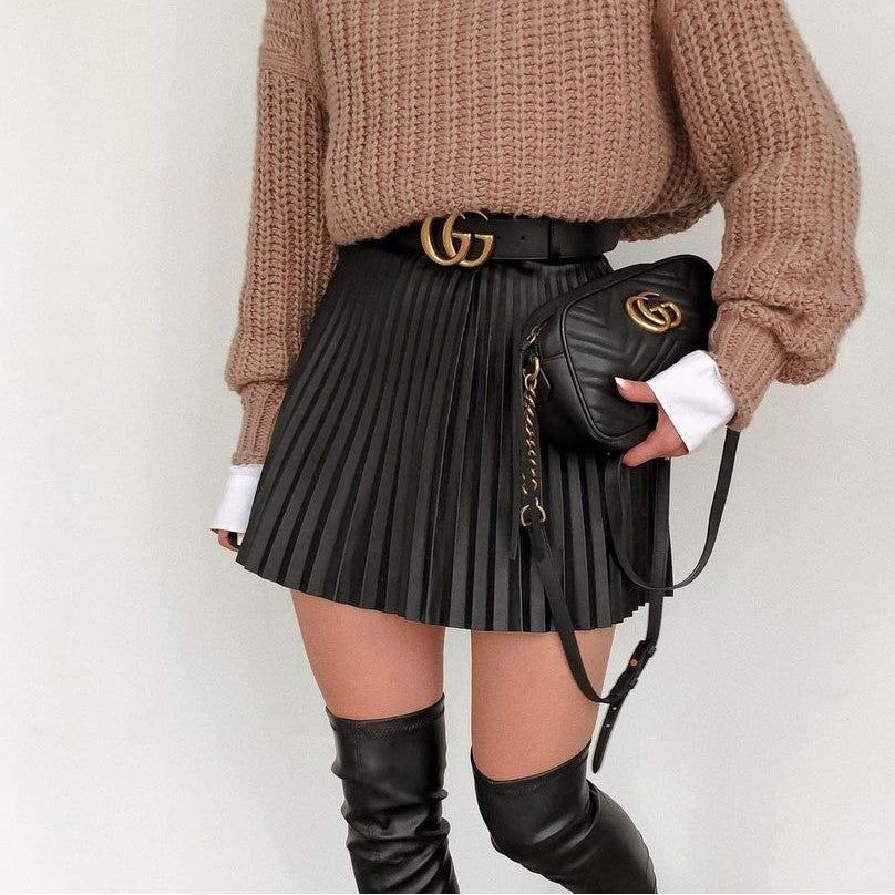Buy Online Premimum Quality, Trendy and Highly Comfortable Pleated Mini Skirts Women - FEYONAS