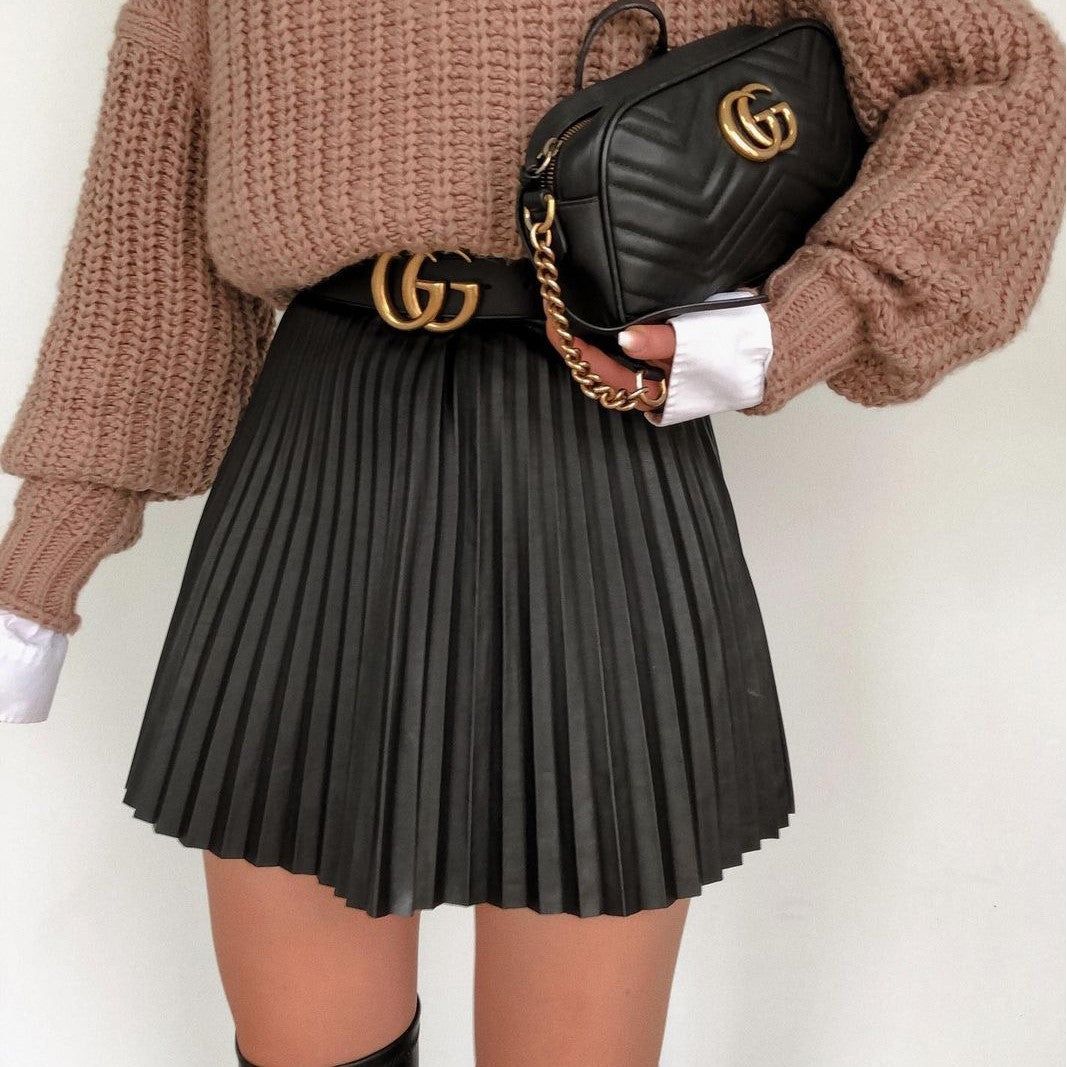 Buy Online Premimum Quality, Trendy and Highly Comfortable Pleated Mini Skirts Women - FEYONAS