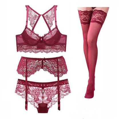 Buy Online Premimum Quality, Trendy and Highly Comfortable Bra stockings lingerie set - FEYONAS
