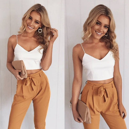 Buy Online Premimum Quality, Trendy and Highly Comfortable Two-piece camisole with casual pants - FEYONAS