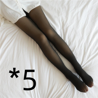 Buy Online Premimum Quality, Trendy and Highly Comfortable Unique Fake Translucent Leggings Tights Fall And Winter Warm Fleece - FEYONAS