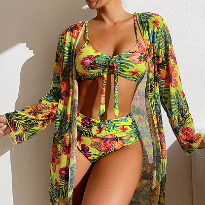 Buy Online Premimum Quality, Trendy and Highly Comfortable Swimwear Long Sleeved Blouse Three Piece Suit - FEYONAS