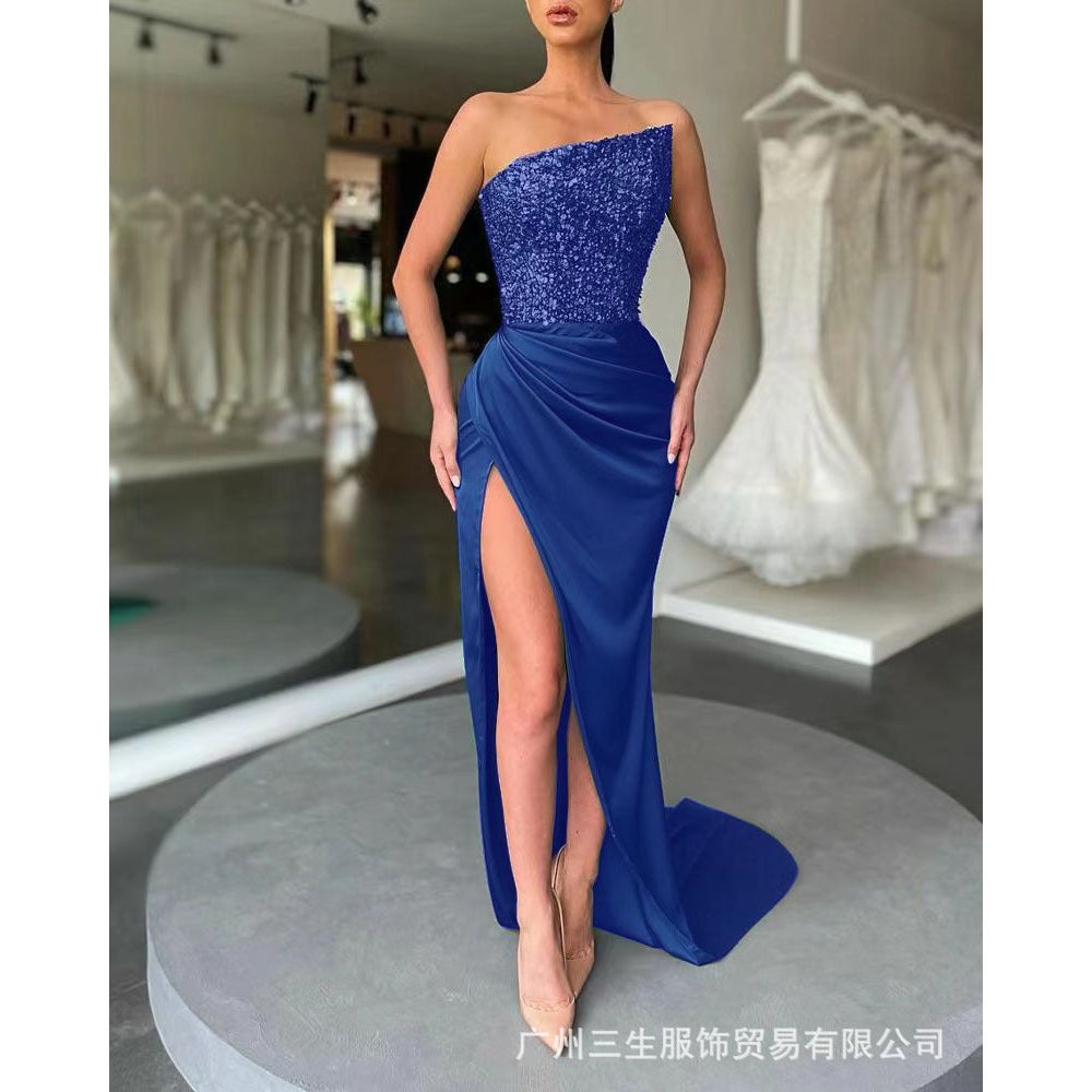 Buy Online Premimum Quality, Trendy and Highly Comfortable Fashion One-piece Long Evening Dress - FEYONAS