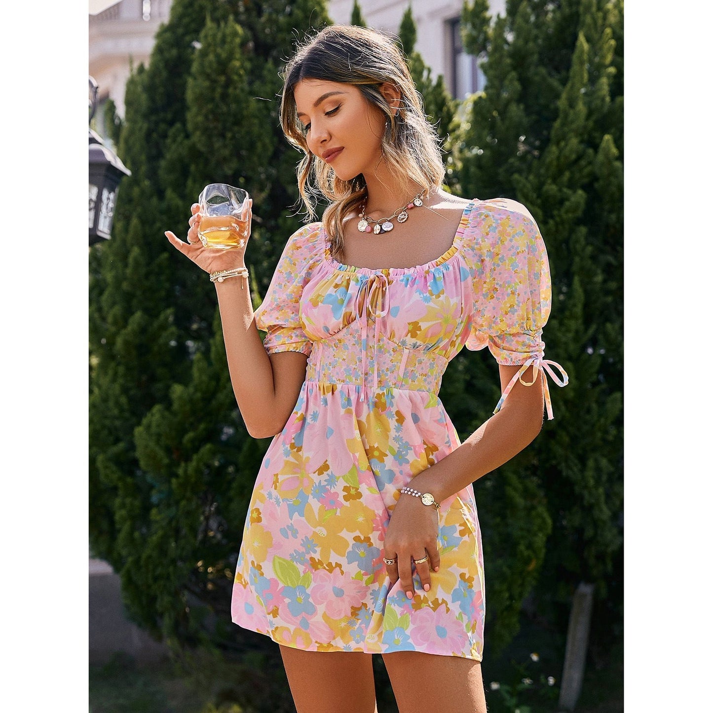Buy Online Premimum Quality, Trendy and Highly Comfortable Spring And Summer Printed Frock - FEYONAS