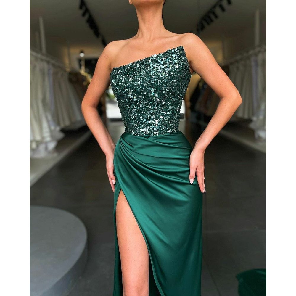 Buy Online Premimum Quality, Trendy and Highly Comfortable Fashion One-piece Long Evening Dress - FEYONAS
